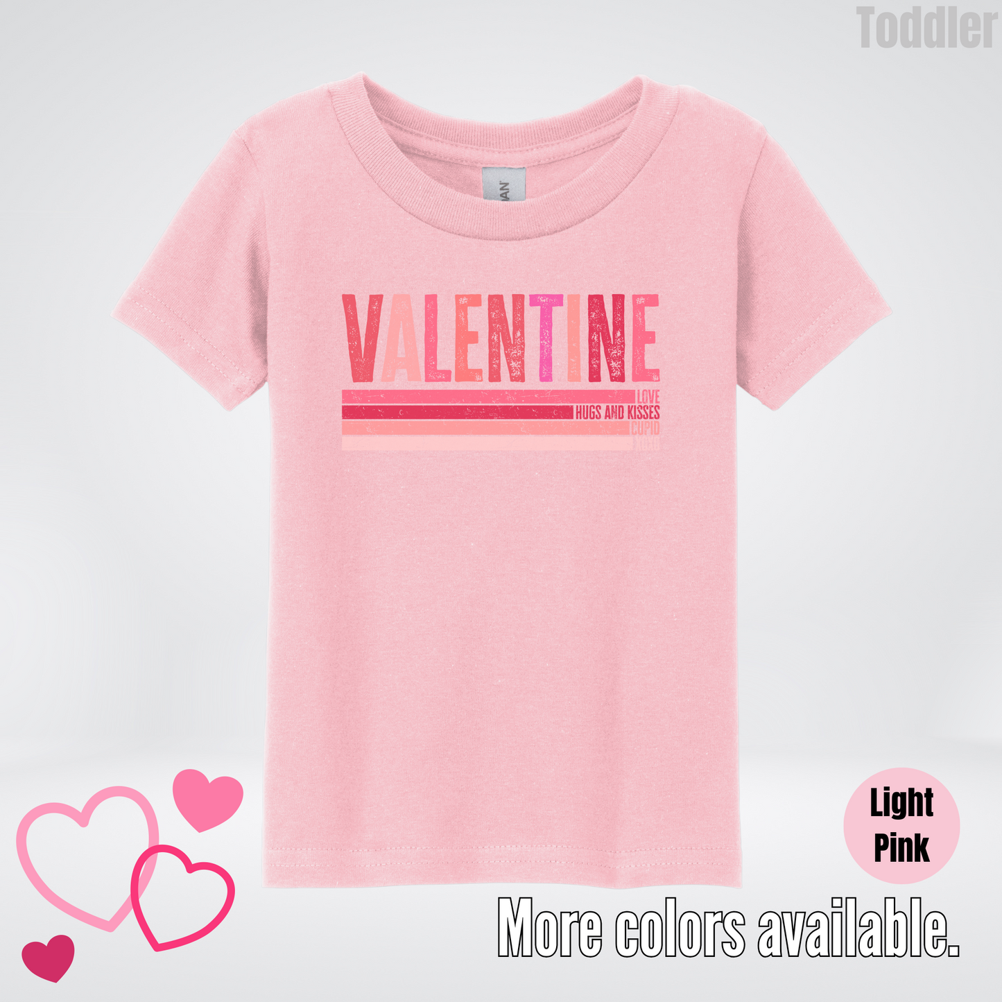 Valentine Hugs & Kisses Toddler T-Shirt