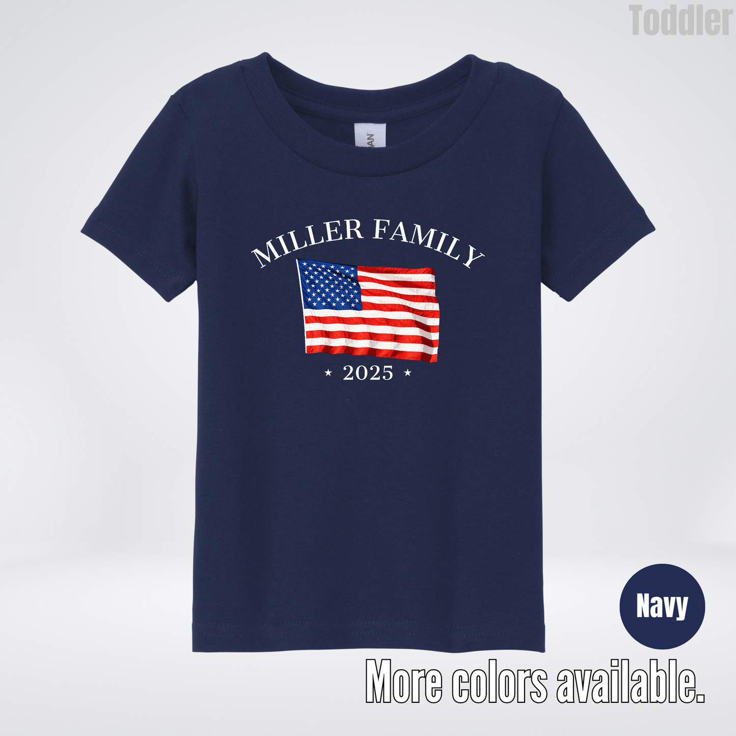 CUSTOM Family Name And Year - 4th Of July - Toddler T-Shirt