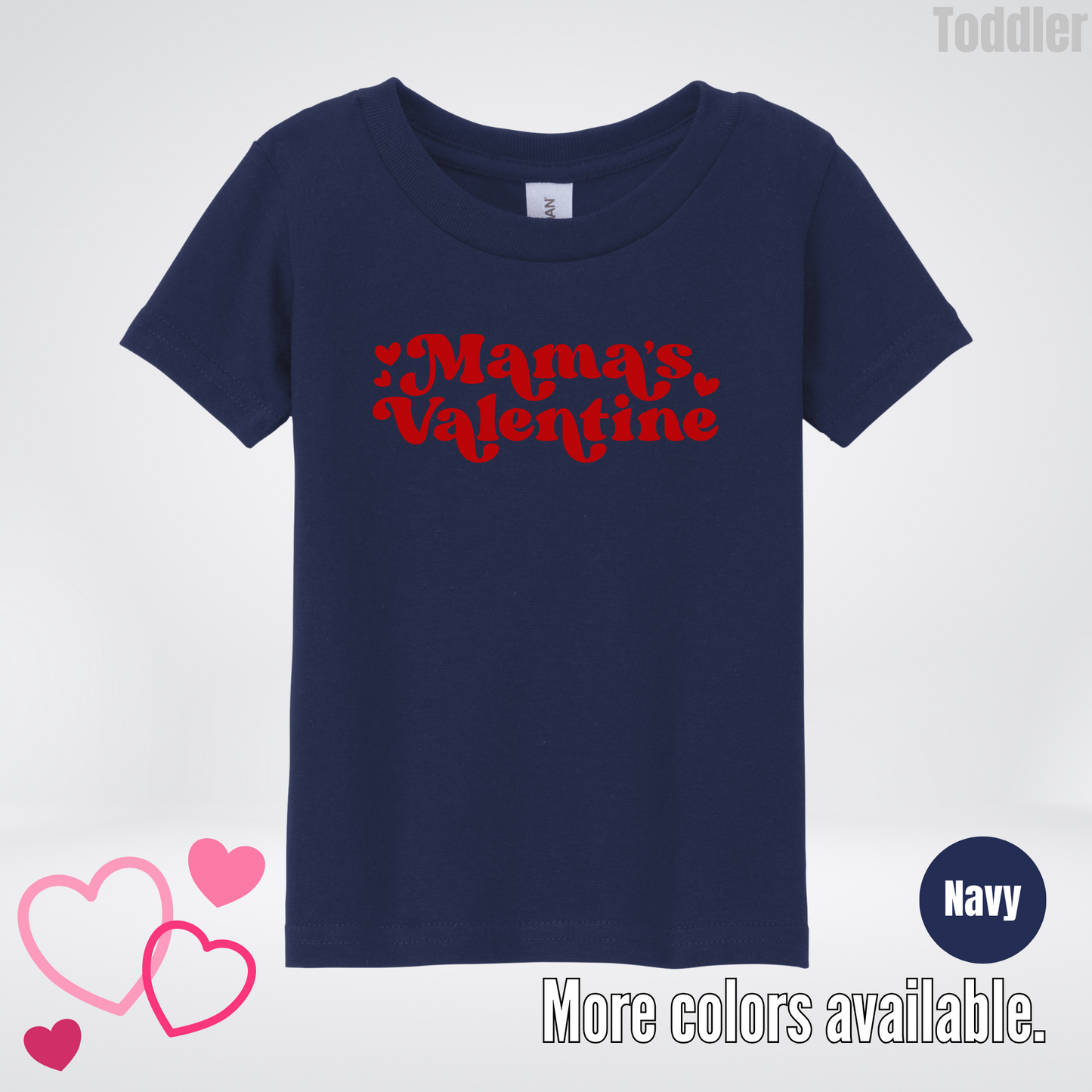 Mamas Valentine Retro Red Design Toddler T-Shirt