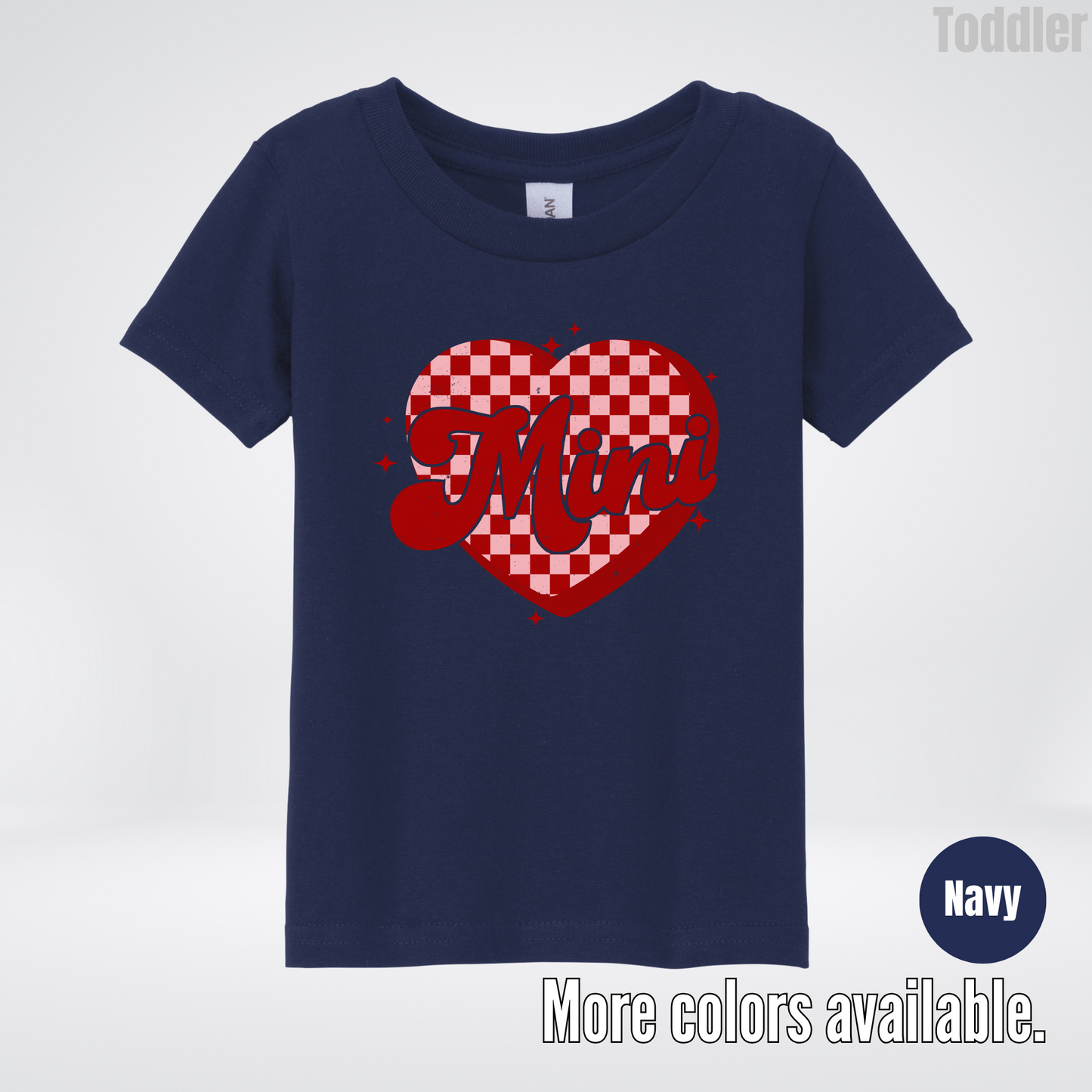 Mini Checkered Heart Toddler T-Shirt