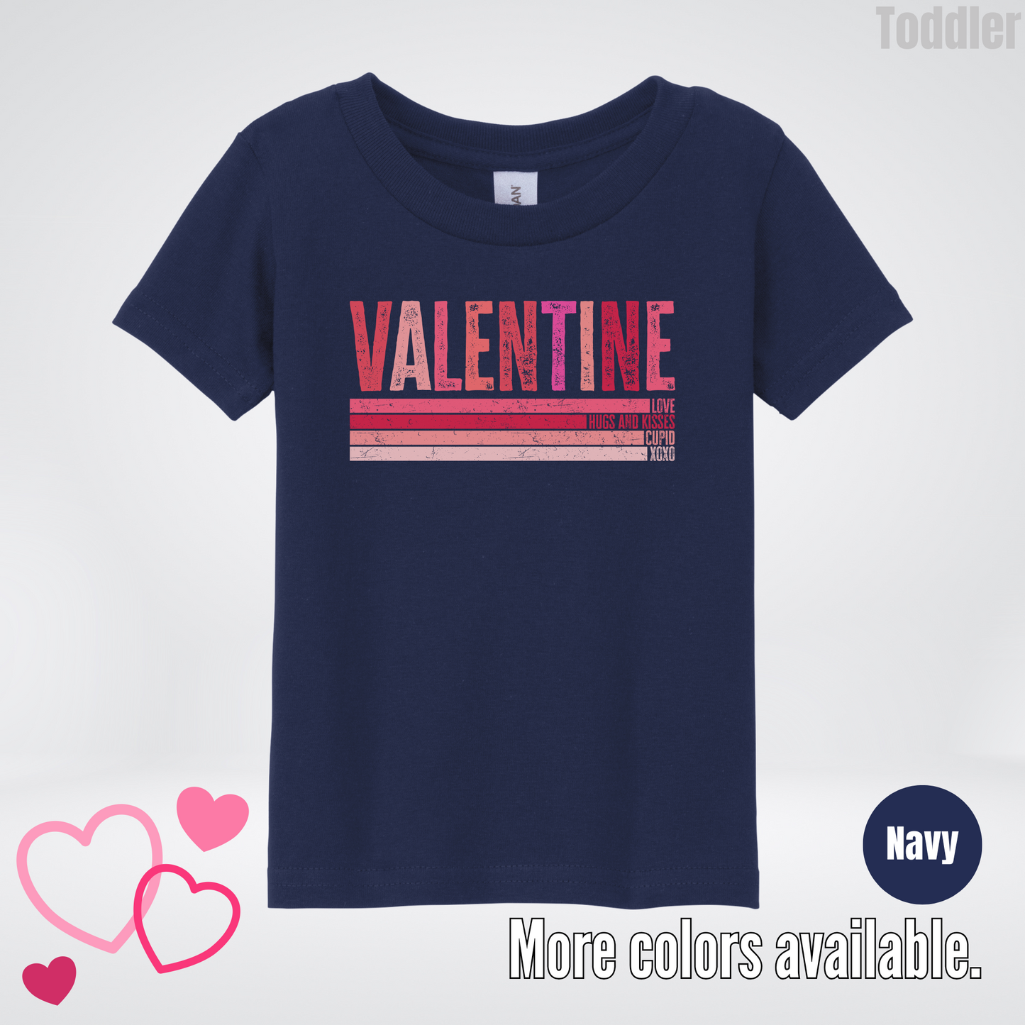 Valentine Hugs & Kisses Toddler T-Shirt