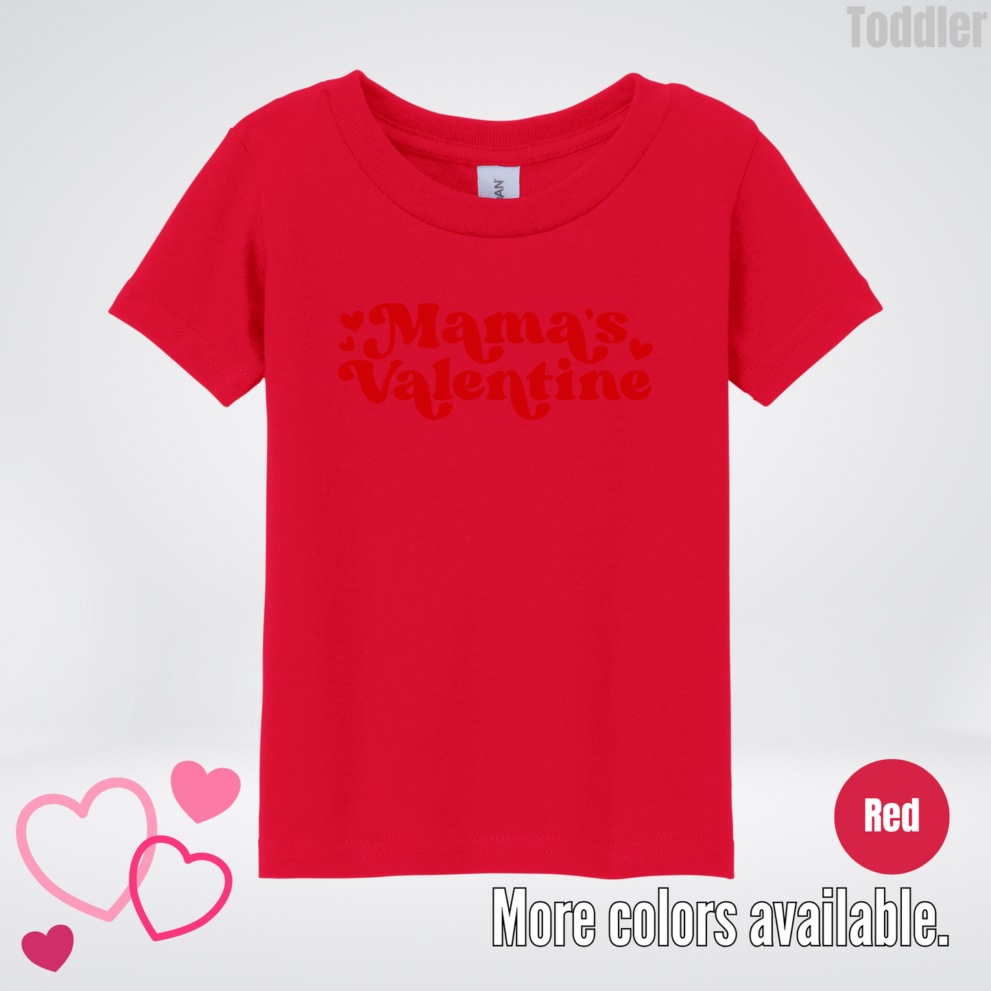 Mamas Valentine Retro Red Design Toddler T-Shirt