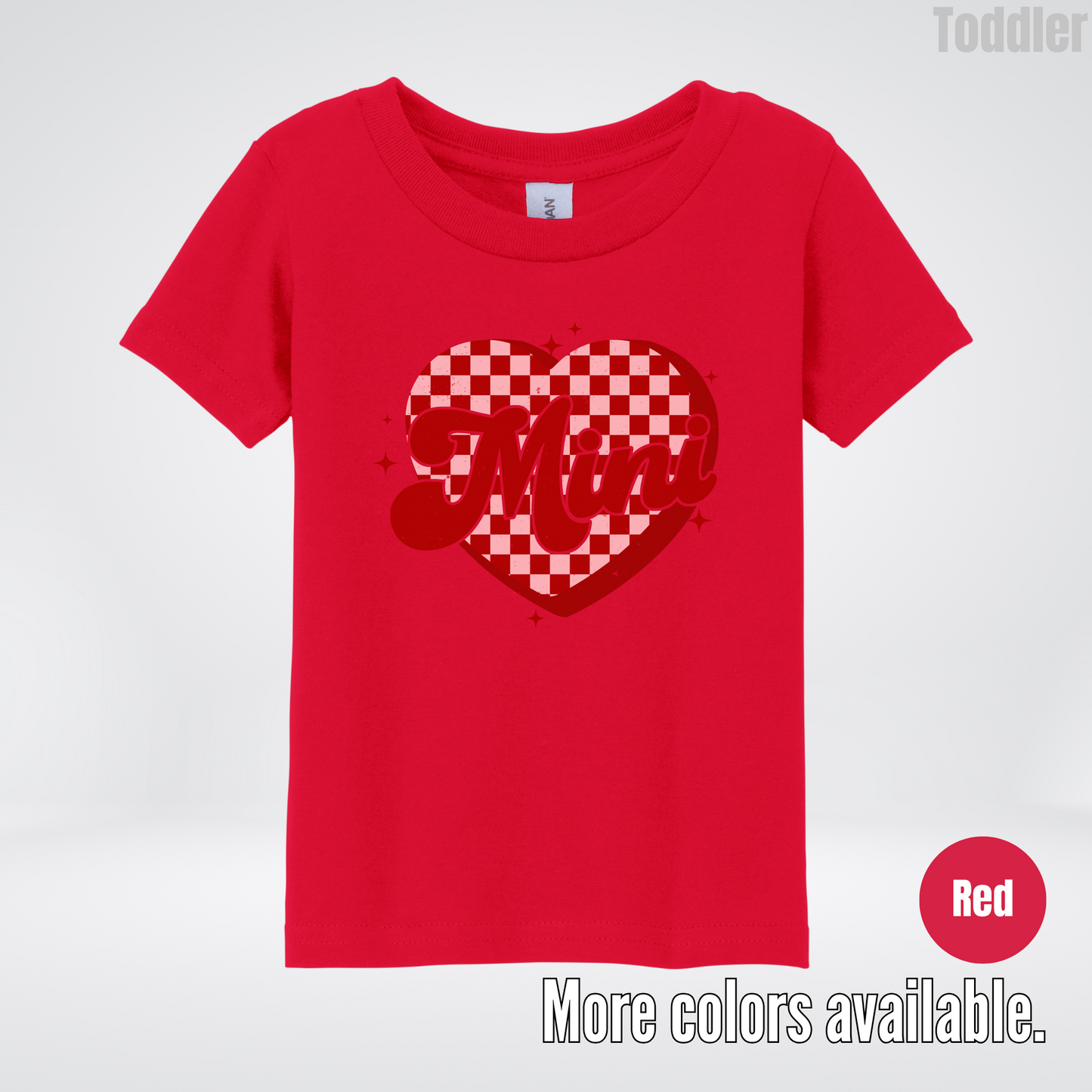 Mini Checkered Heart Toddler T-Shirt
