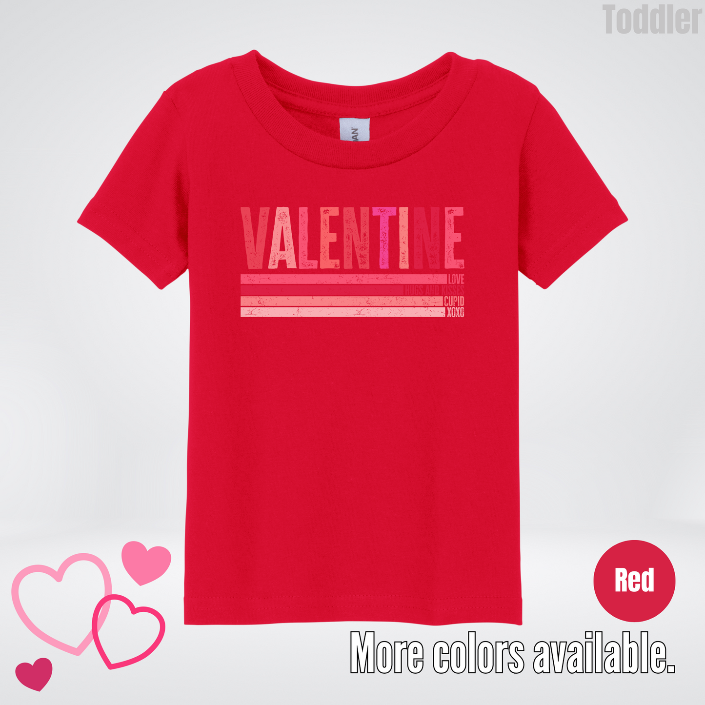 Valentine Hugs & Kisses Toddler T-Shirt