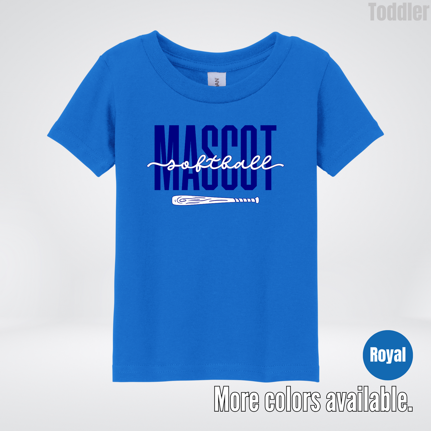 Custom Mascot – Navy - Softball Design 27 Toddler T-Shirt