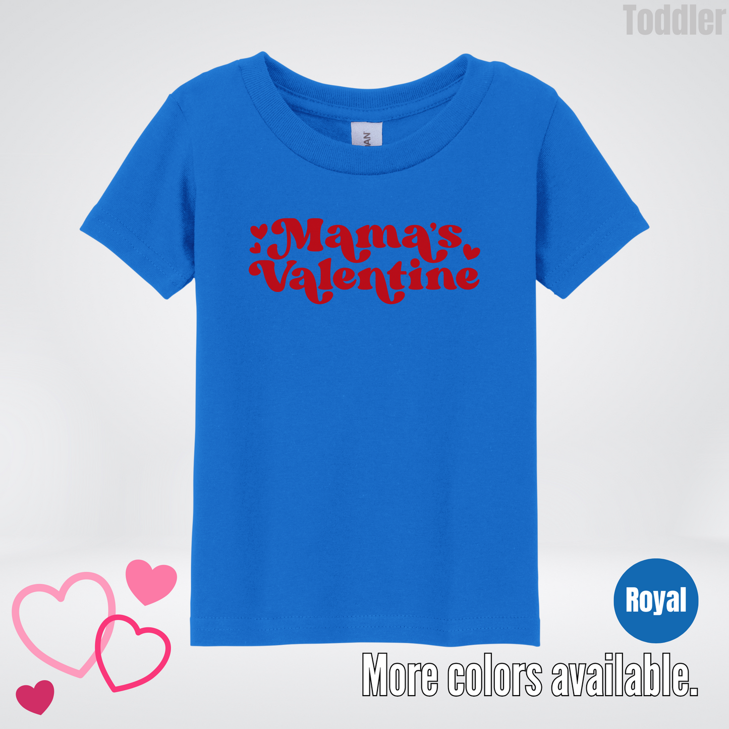 Mamas Valentine Retro Red Design Toddler T-Shirt