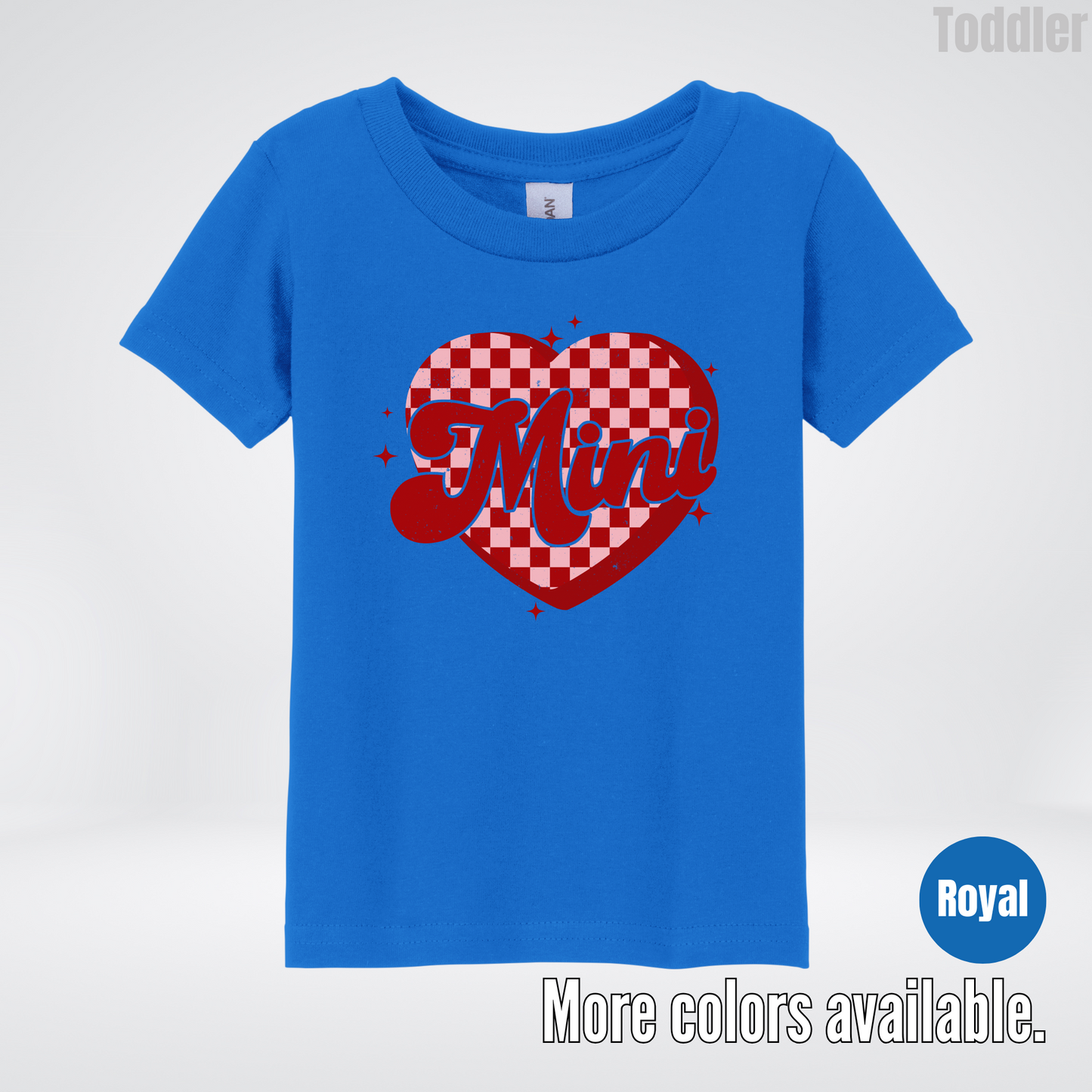 Mini Checkered Heart Toddler T-Shirt