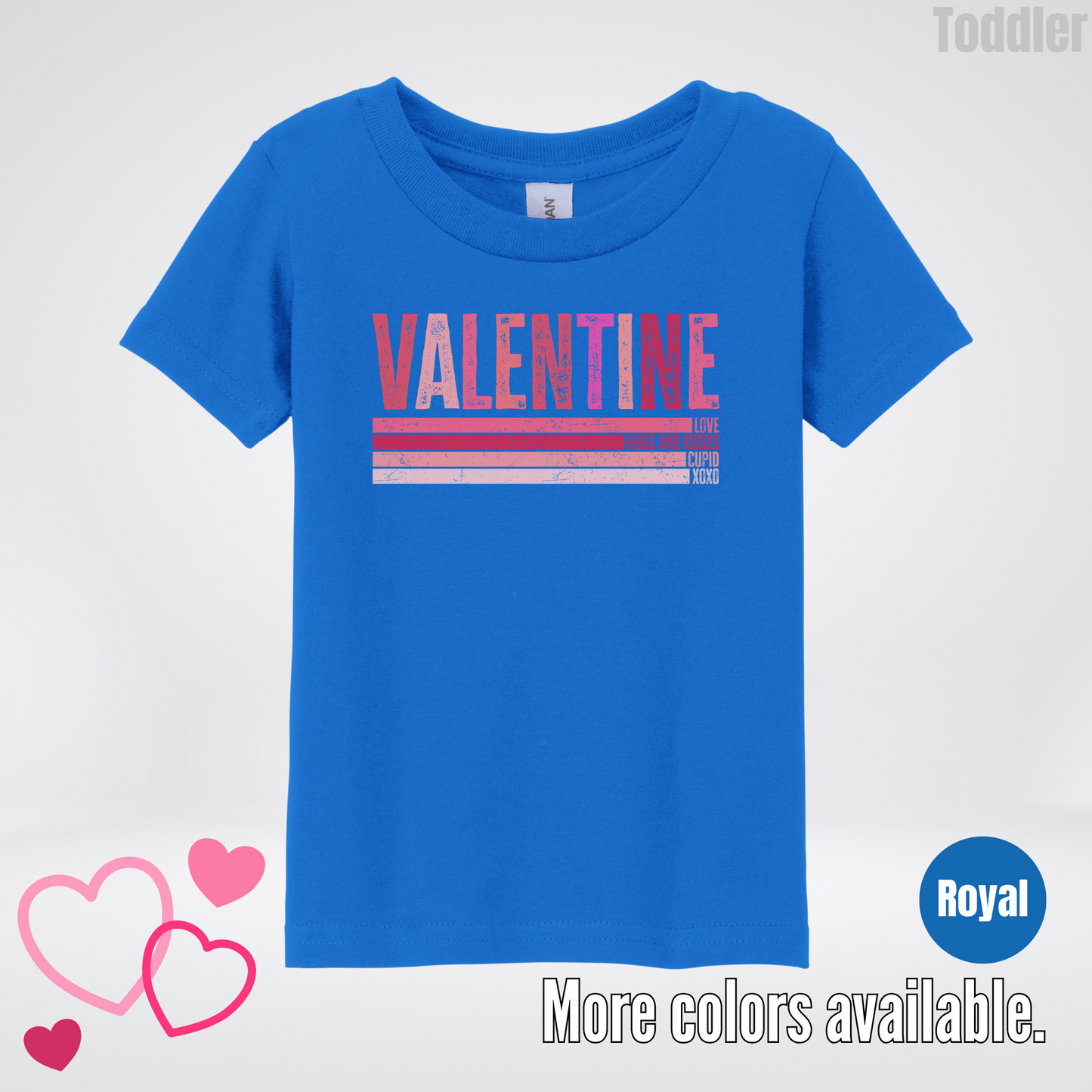 Valentine Hugs & Kisses Toddler T-Shirt