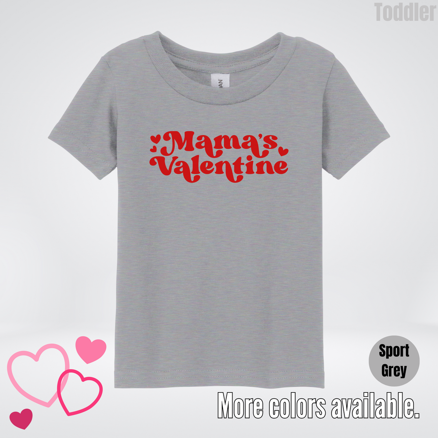 Mamas Valentine Retro Red Design Toddler T-Shirt