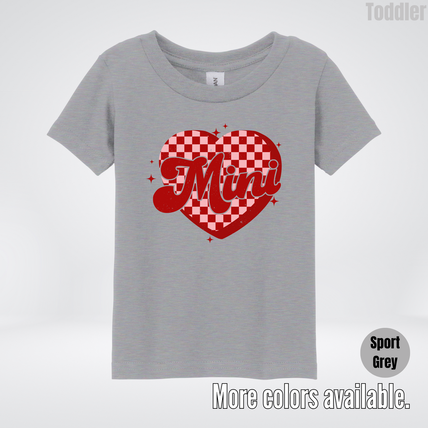 Mini Checkered Heart Toddler T-Shirt
