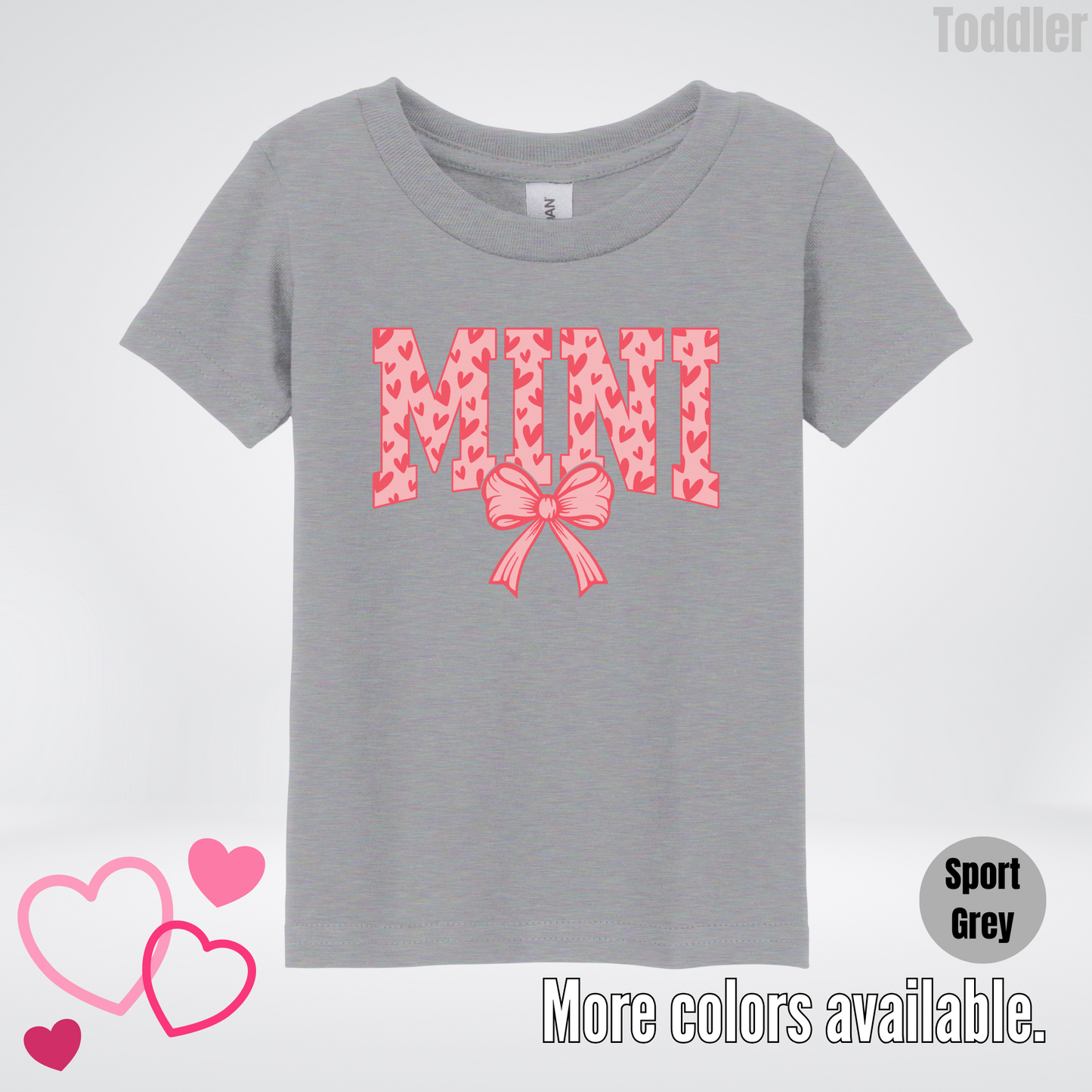 Mini Coquette Hearts Valentines Day Toddler T-Shirt