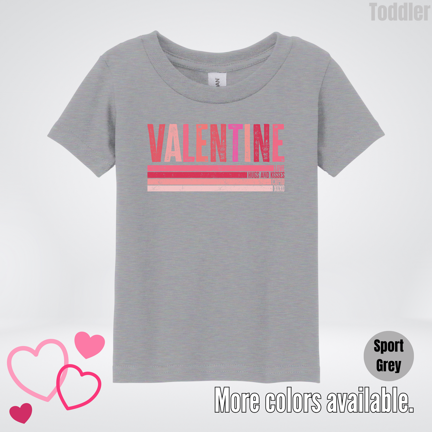 Valentine Hugs & Kisses Toddler T-Shirt