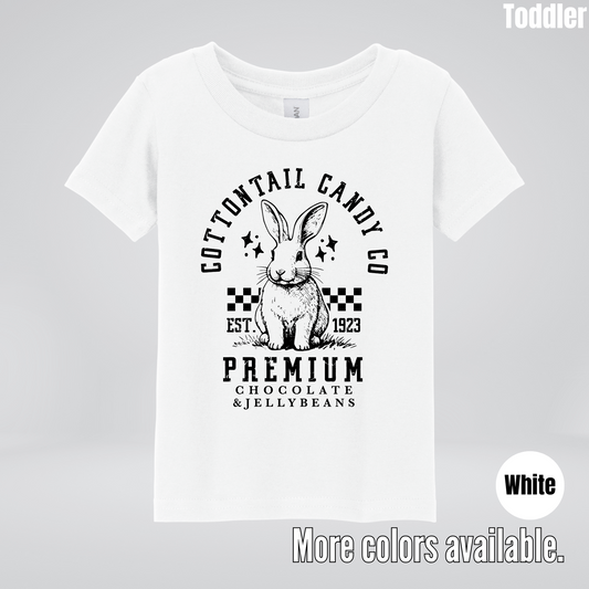 Cottontail Candy Co Premium - Black Design - Easter Toddler T-Shirt