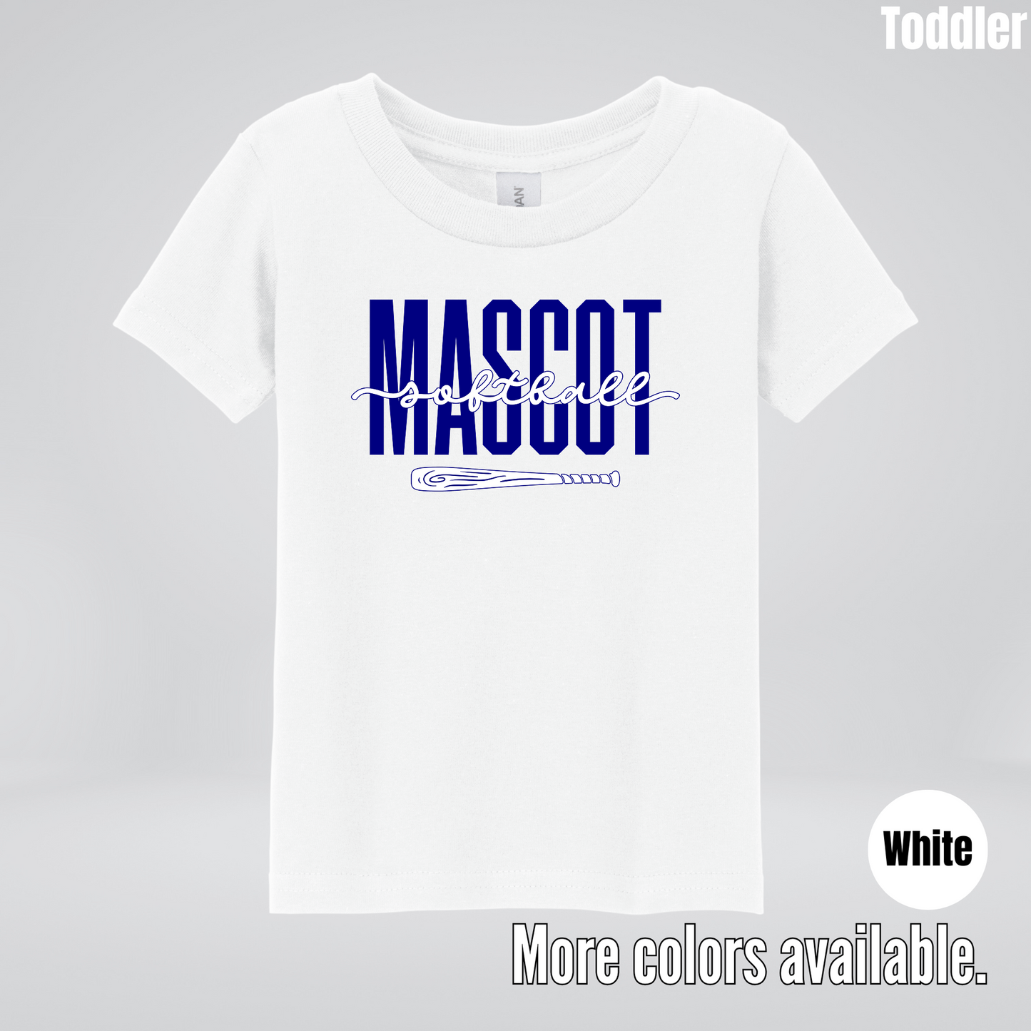 Custom Mascot – Navy - Softball Design 27 Toddler T-Shirt