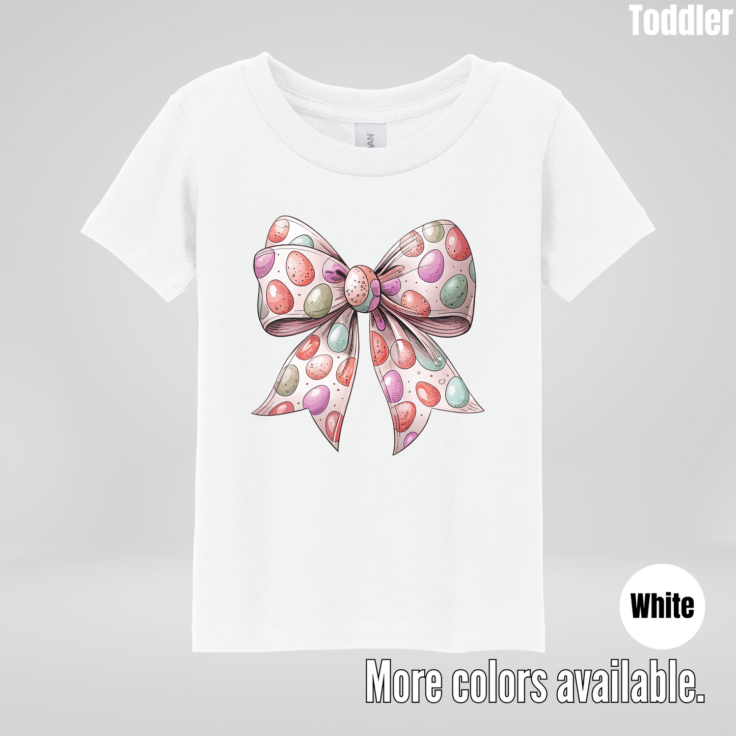Easter Eggs Coquette Bow Toddler T-Shirt
