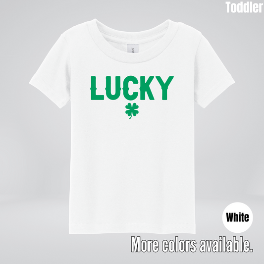 Lucky & Four Leaf Clover - Green Design - Saint Patrick's Day Toddler T-Shirt