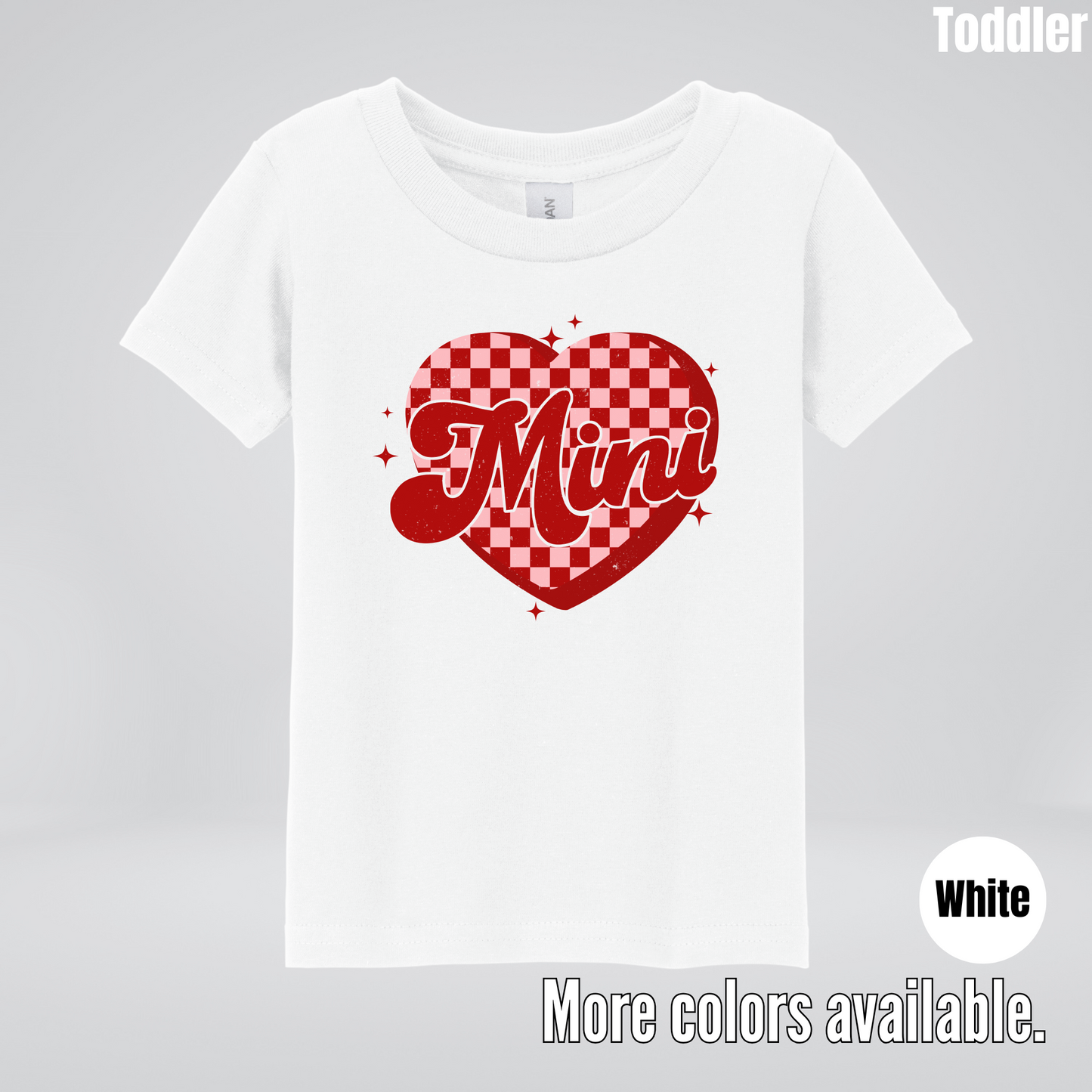 Mini Checkered Heart Toddler T-Shirt