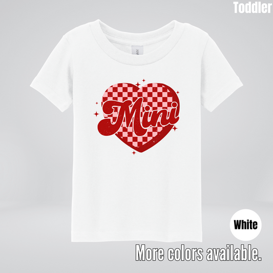 Mini Checkered Heart Toddler T-Shirt