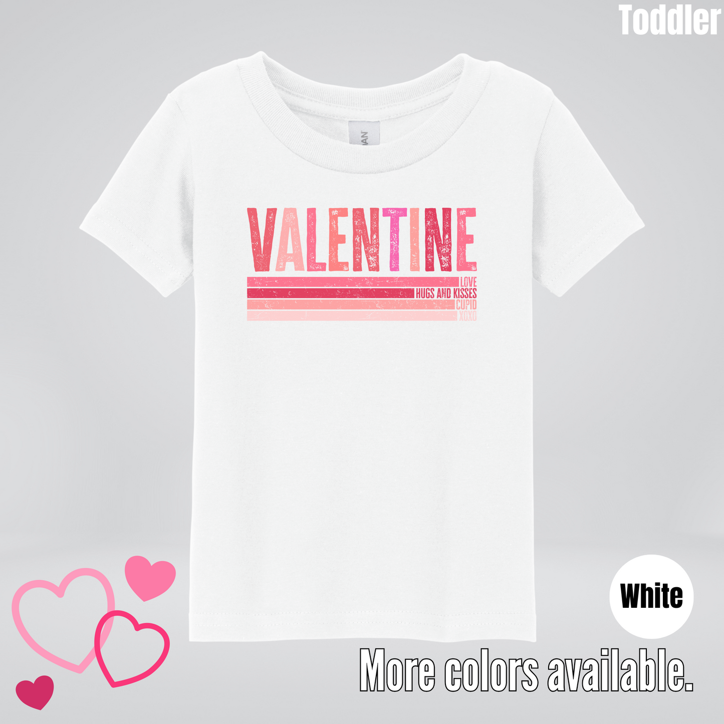Valentine Hugs & Kisses Toddler T-Shirt