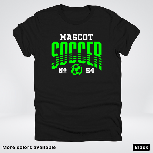 Custom Mascot & Number – Green Design 08 - Soccer T-Shirt