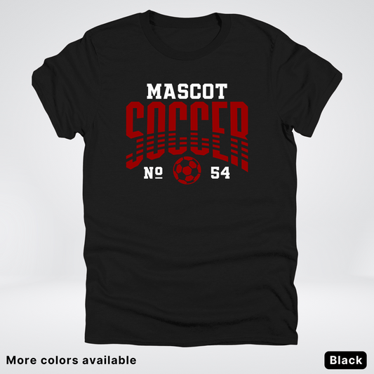 Custom Mascot & Number – Maroon Design 11 - Soccer T-Shirt