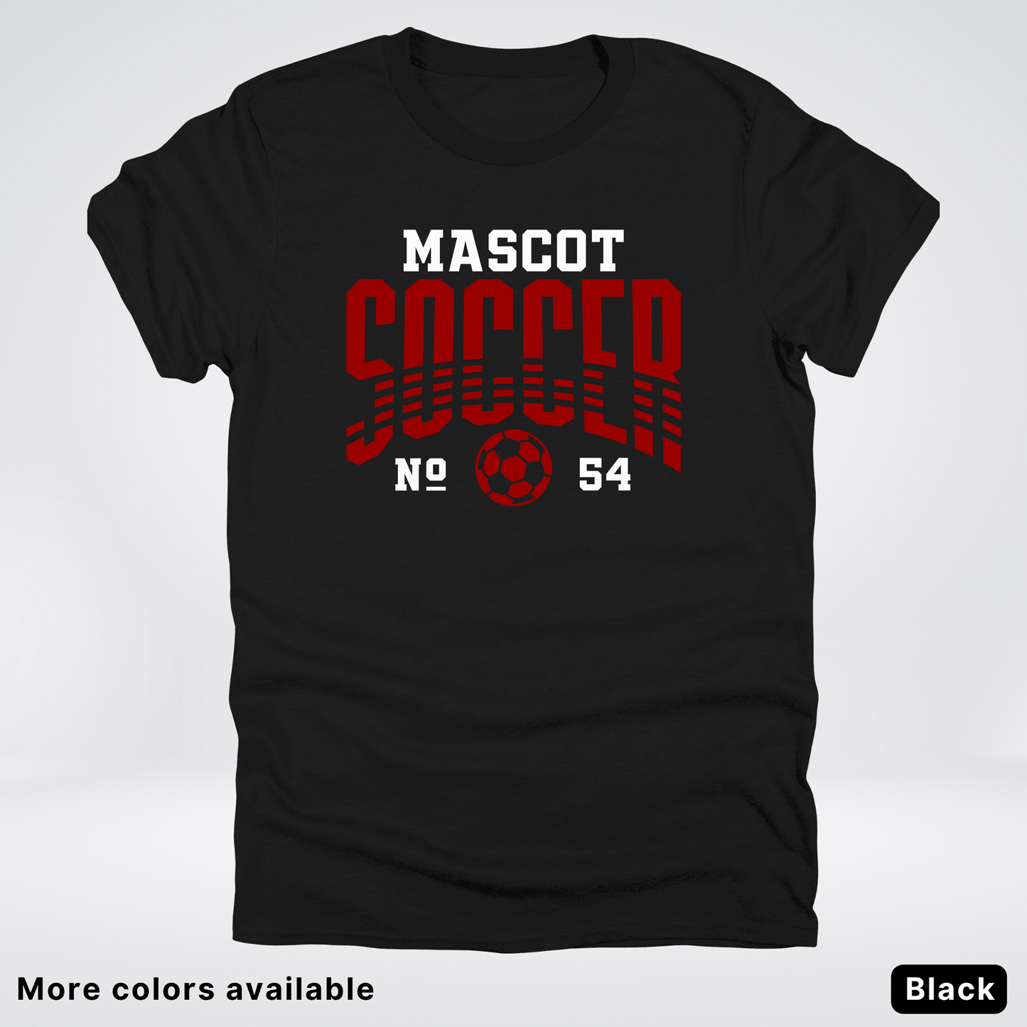 Custom Mascot & Number – Maroon Design 11 - Soccer T-Shirt