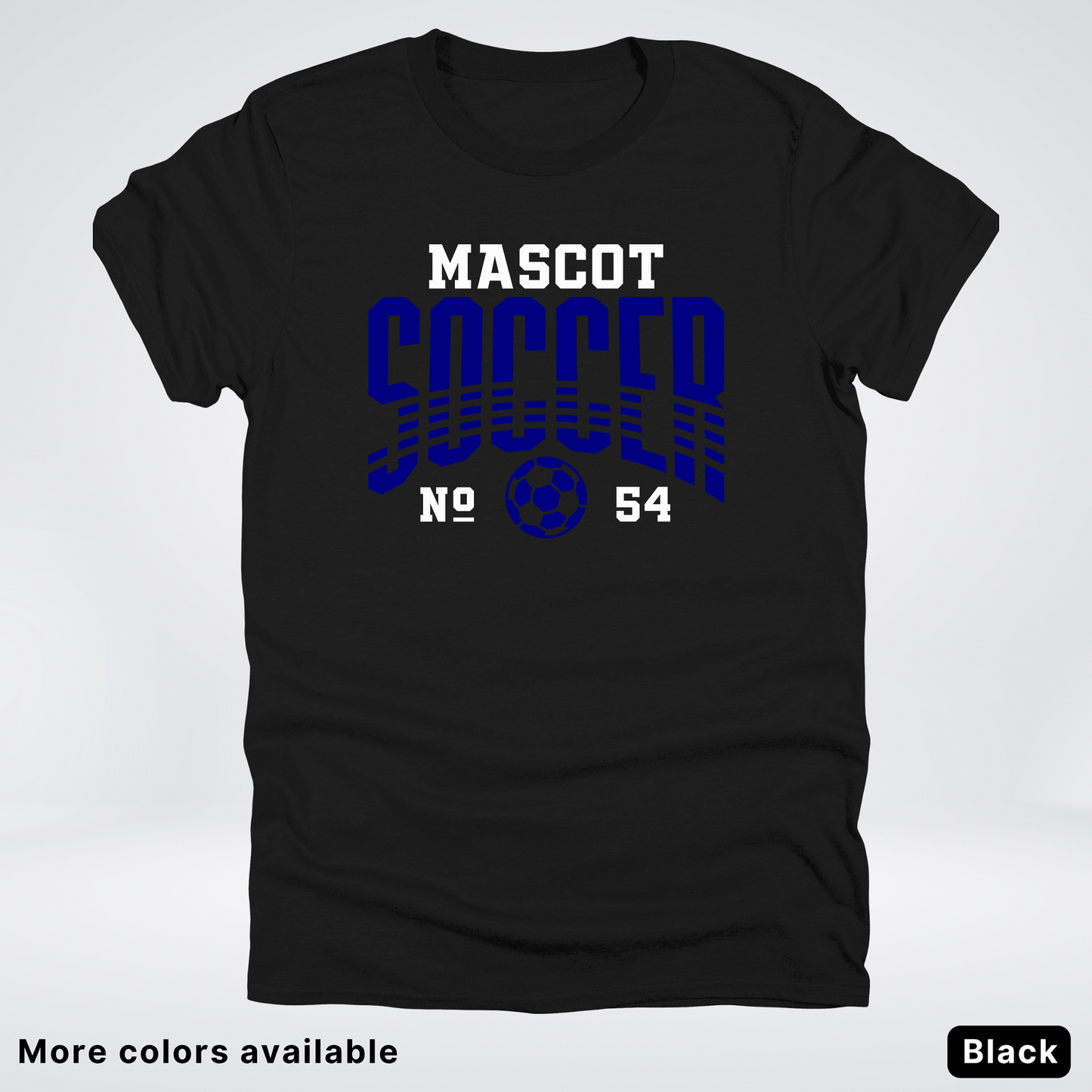 Custom Mascot & Number – Navy Design 09 - Soccer T-Shirt