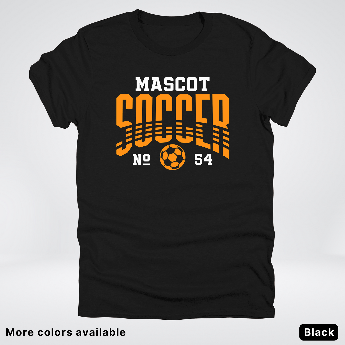 Custom Mascot & Number – Orange Design 07 - Soccer T-Shirt