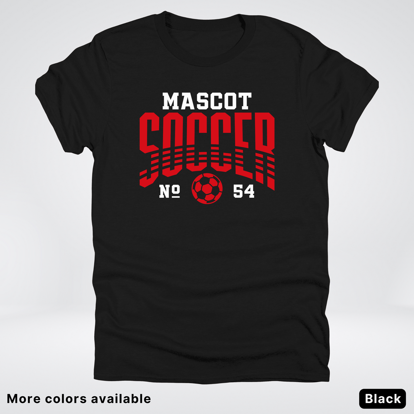 Custom Mascot & Number – Red Design 05 - Soccer T-Shirt