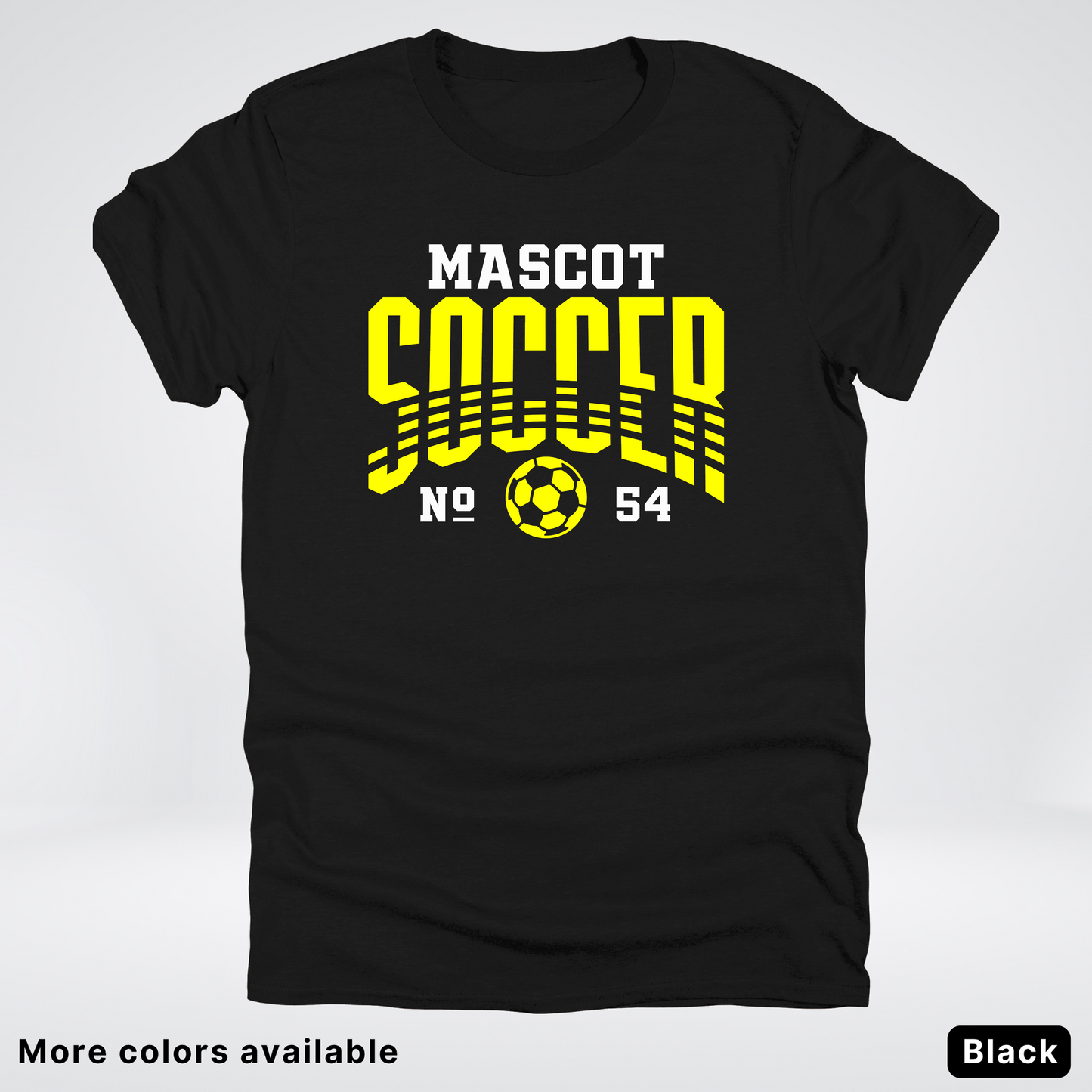 Custom Mascot & Number – Yellow Design 06 - Soccer T-Shirt