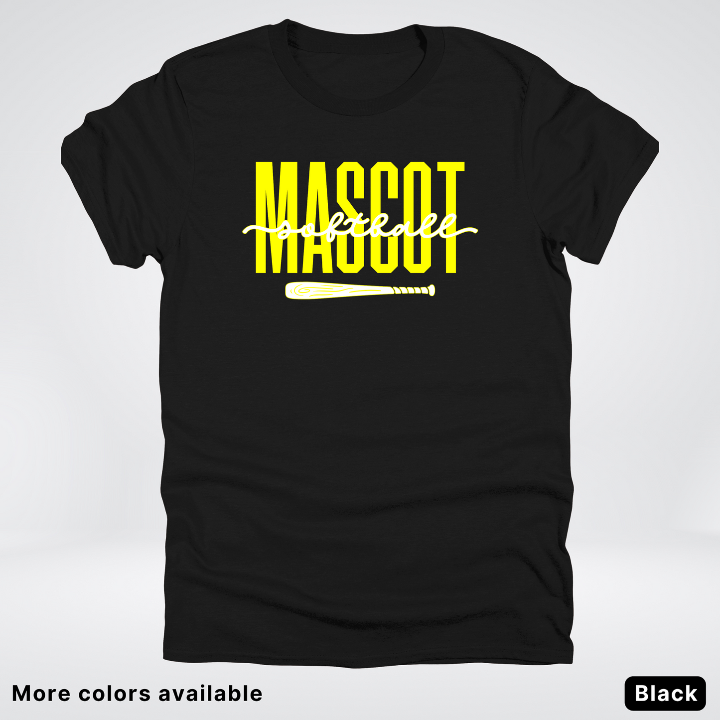 Custom Mascot – Yellow - Softball Design 32 T-Shirt