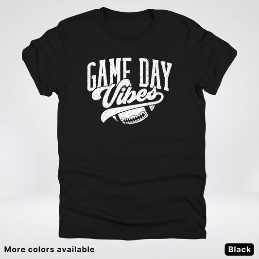 Game Day Vibes - White Design 2 - Football T-Shirt
