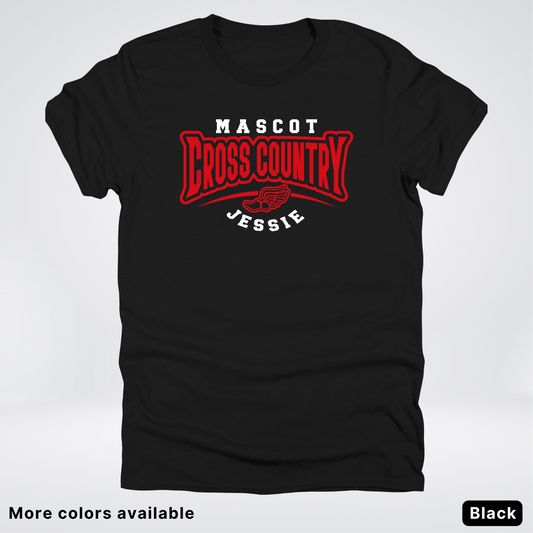 Custom Mascot & Name – Red Design – Cross Country 07 - T-Shirt