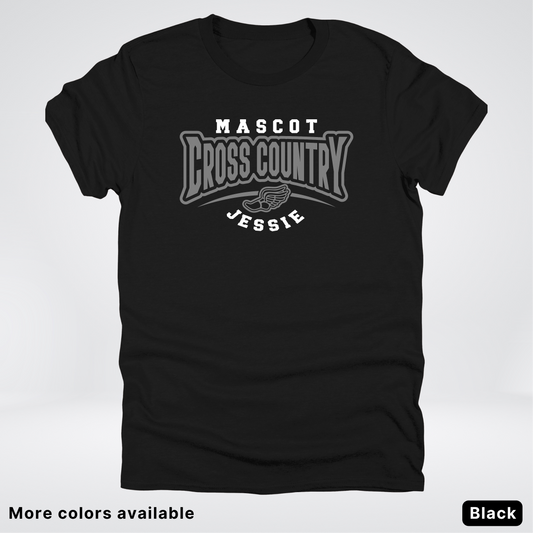 Custom Mascot & Name – Gray Design – Cross Country 04 - T-Shirt