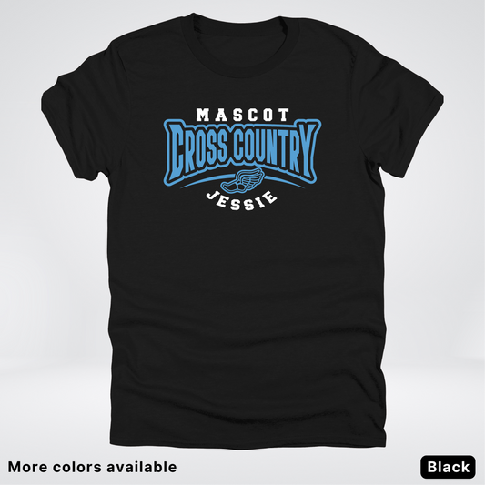 Custom Mascot & Name – Light Blue Design – Cross Country 11 - T-Shirt