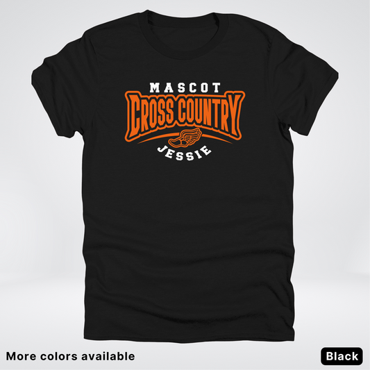 Custom Mascot & Name – Orange Design – Cross Country 12 - T-Shirt