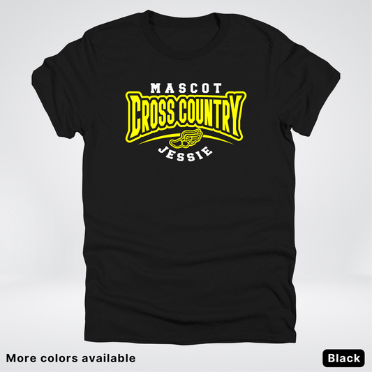 Custom Mascot & Name – Yellow Design – Cross Country 08 - T-Shirt