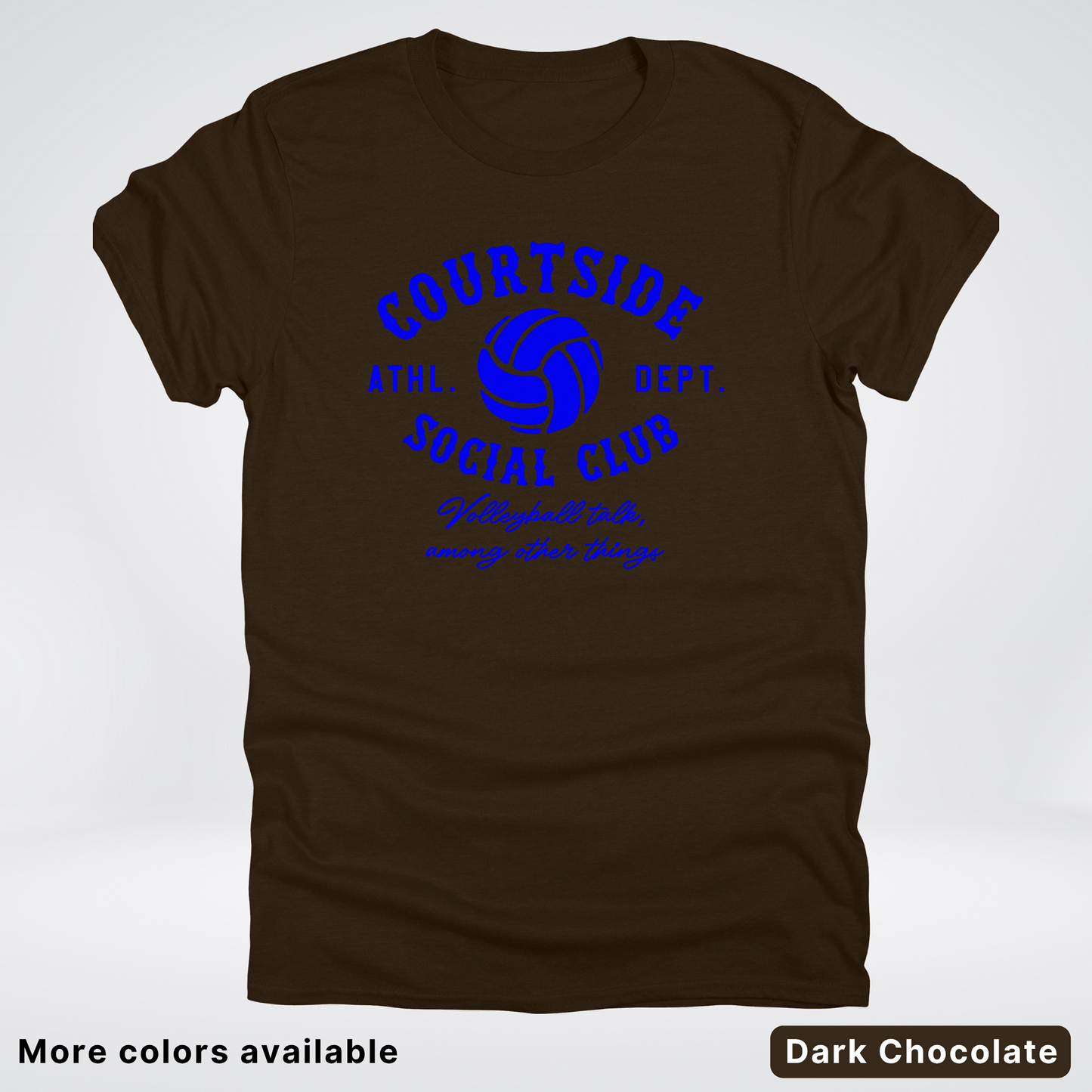 Courtside Social Club – Blue Design – Volleyball T-Shirt
