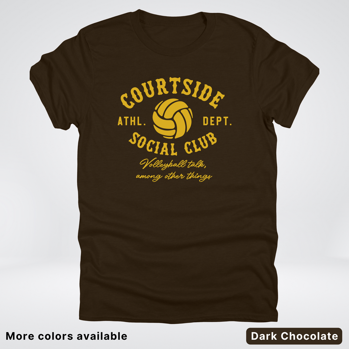 Courtside Social Club – Gold – Volleyball Design T-Shirt