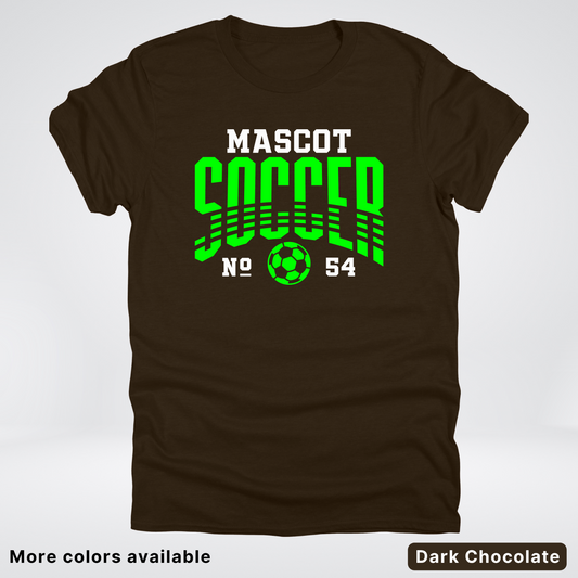 Custom Mascot & Number – Green Design 08 - Soccer T-Shirt