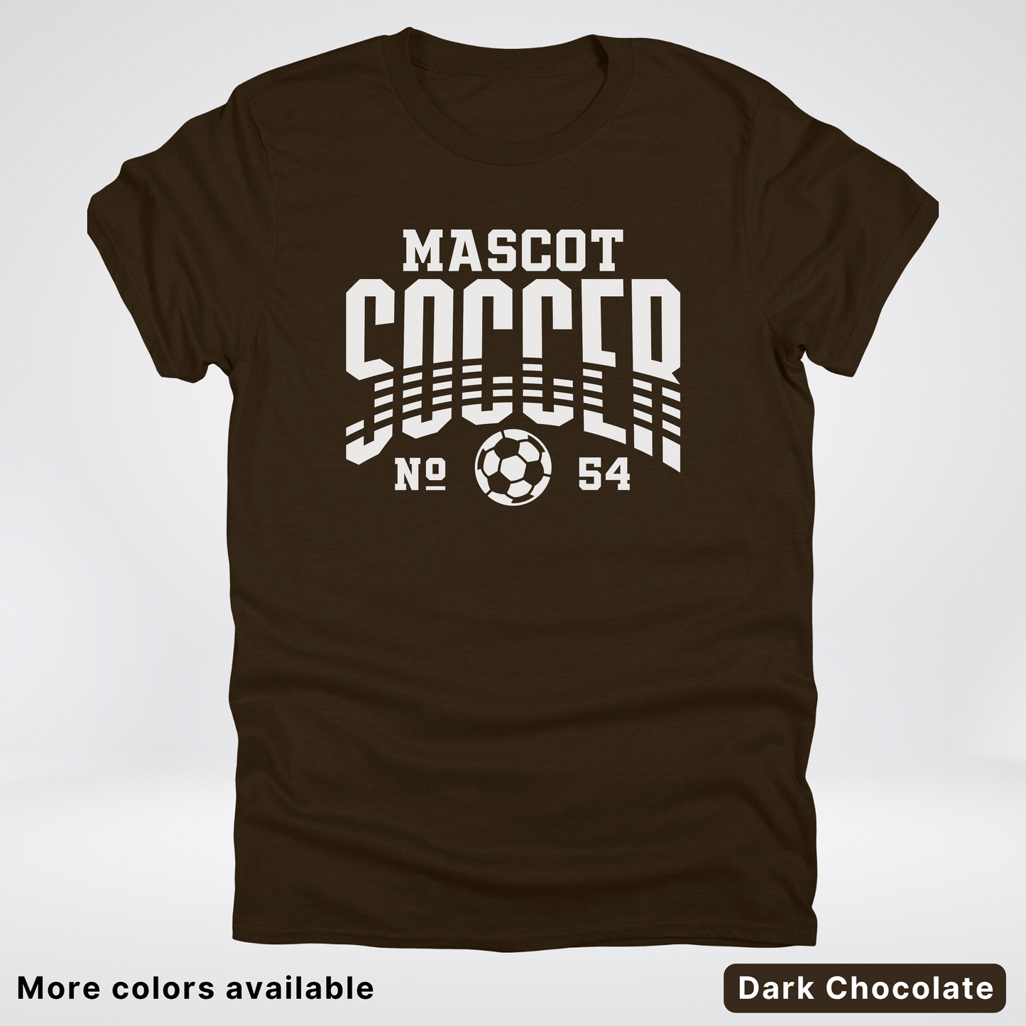 Custom Mascot & Number – White Design 12 - Soccer T-Shirt