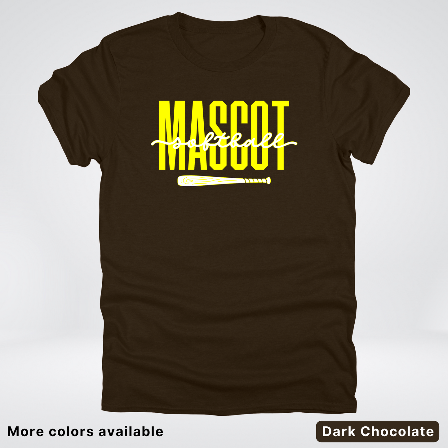Custom Mascot – Yellow - Softball Design 32 T-Shirt