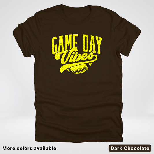Game Day Vibes - Yellow Design - Football T-Shirt