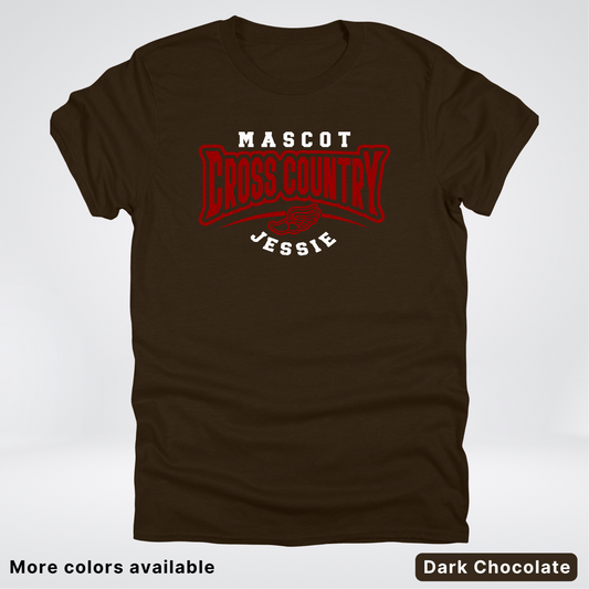 Custom Mascot & Name – Maroon Design– Cross Country 01 - T-Shirt