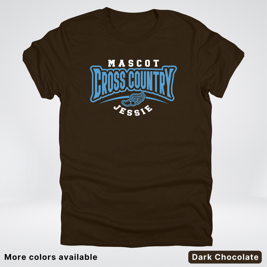Custom Mascot & Name – Light Blue Design – Cross Country 11 - T-Shirt