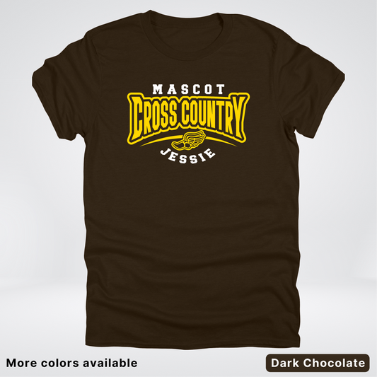 Custom Mascot & Name – Gold Design – Cross Country 06 - T-Shirt