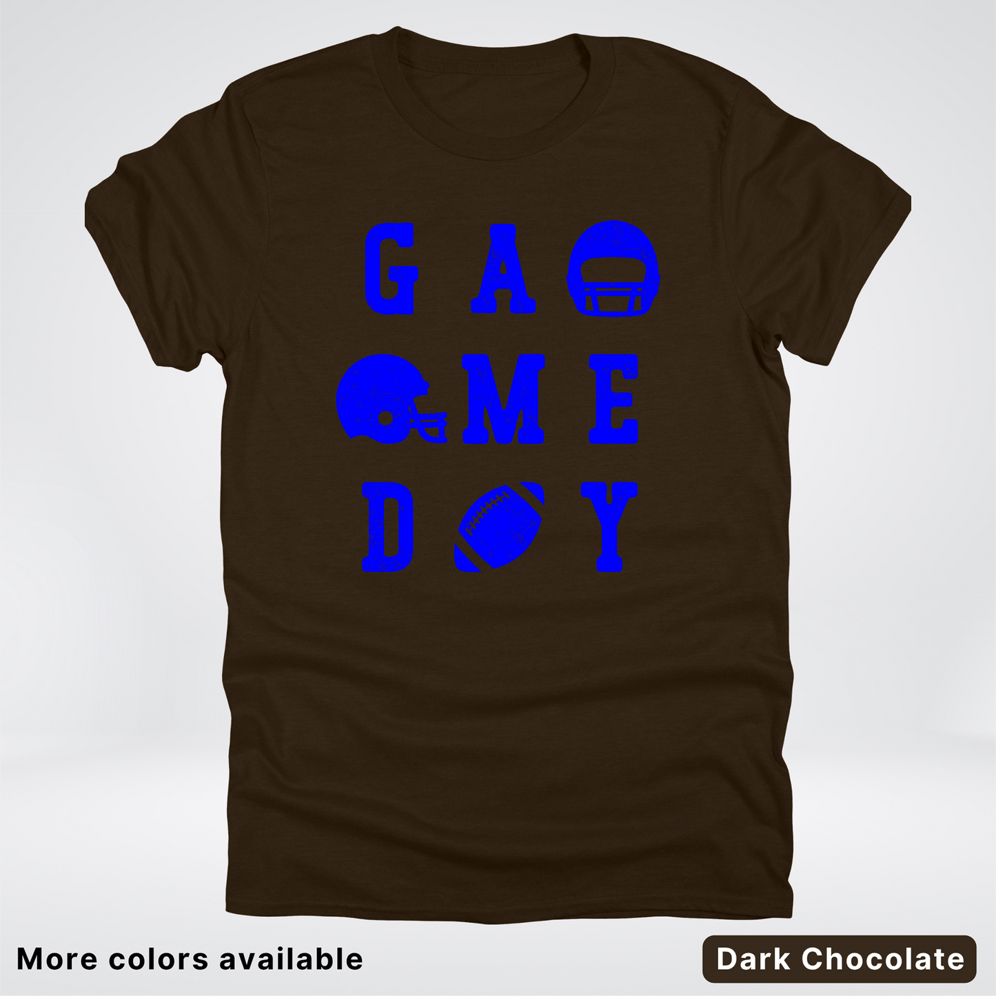 Game Day Football 3 x 3 - Blue Design - T-Shirt