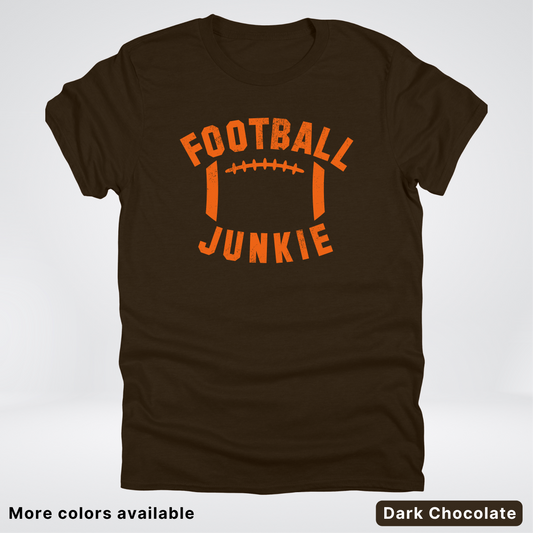 Football Junkie – Orange Design - T-Shirt