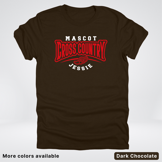 Custom Mascot & Name – Red Design – Cross Country 07 - T-Shirt
