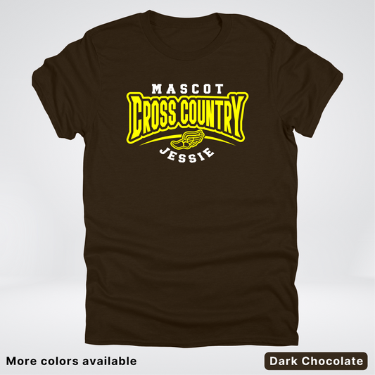 Custom Mascot & Name – Yellow Design – Cross Country 08 - T-Shirt